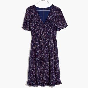 Madewell Flutter-Sleeve Ruffle-Hem Dress. NWT.